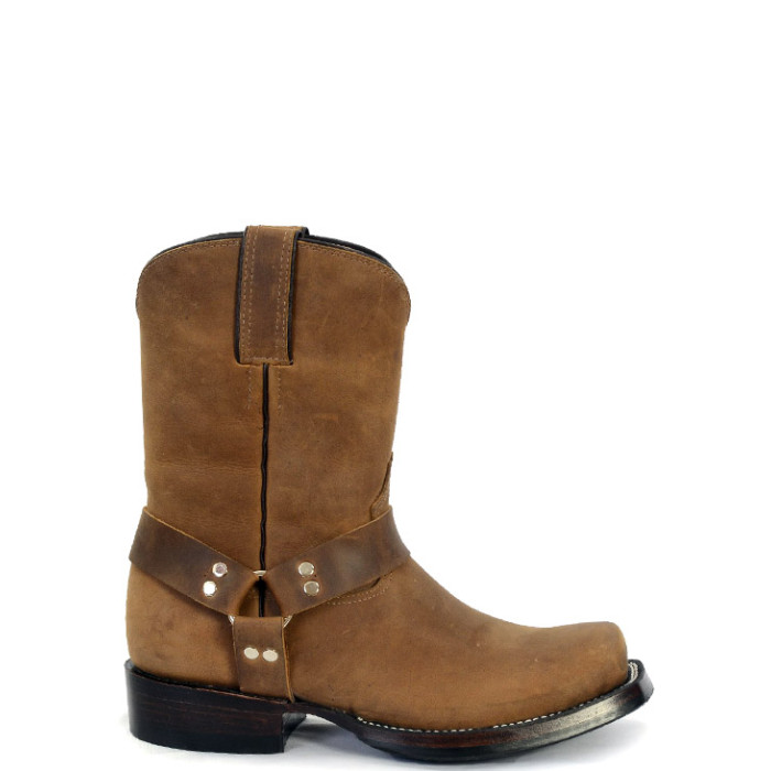 BOTA HARNESS BOOT FÓSSIL CAFÉ BICO QUADRADO TBH 2127